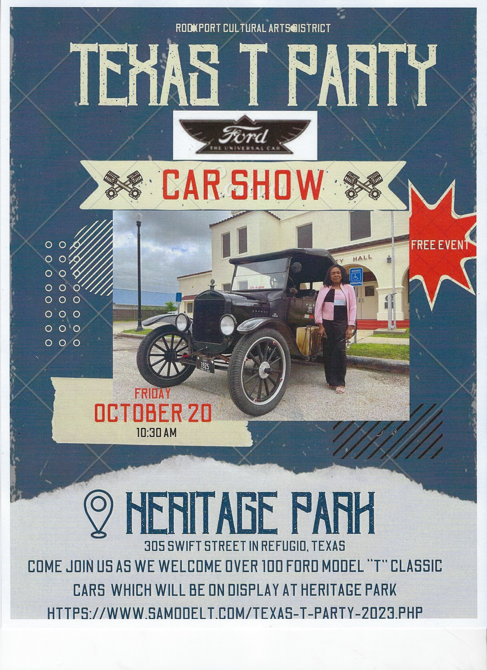 Model T Car Event 10/20/2023 Refugio County Chamber of Commerce